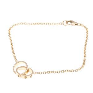 CARTIER 18k Rose Gold Love Charm Bracelet